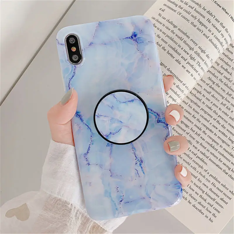 0932 A3 FLYKYLIN подставка для держателя для samsung Galaxy A50 задняя крышка на для samsung A70 A40 Art Сращивание мрамора IMD силиконовый чехол для телефона - Цвет: 0932 A3