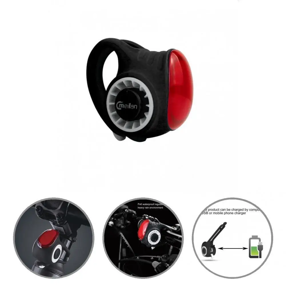 

Slippage Prevent Practical USB Rechargeable Bike Taillights Perfectly Fitment Cycling Back Taillight Reliable for Night