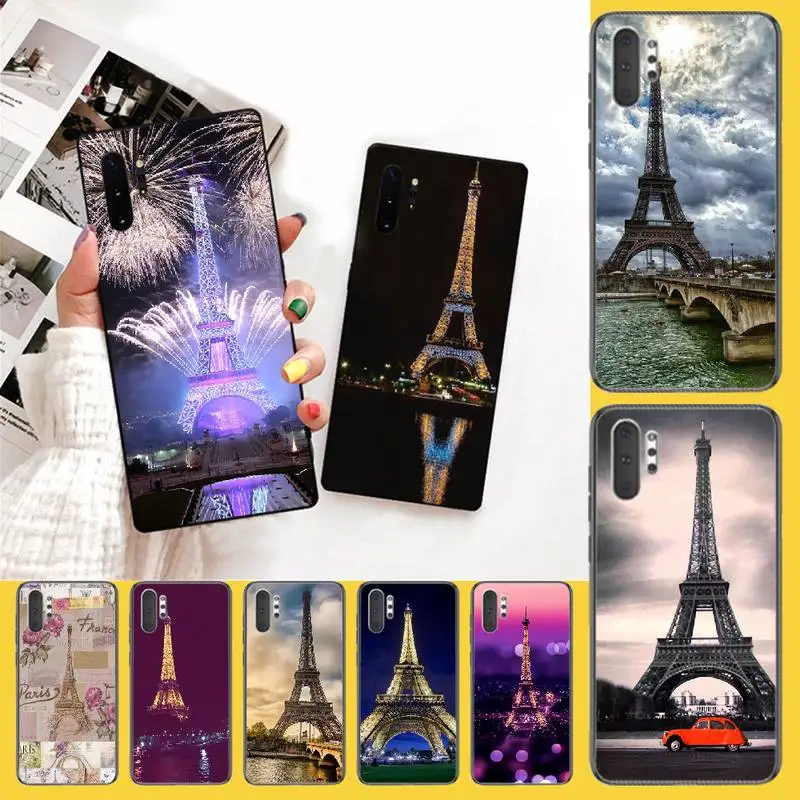 Мягкий чехол PENGHUWAN для Samsung Note 3 4 5 7 8 9 10 pro M10 20 30 с изображением Эйфелевой башни