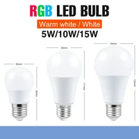 wenni led lamp e27 dimmable rgb smart light bulb 220v led color changing magic lamp rgbw led bulbs 5w 10w 15w bombillas decor