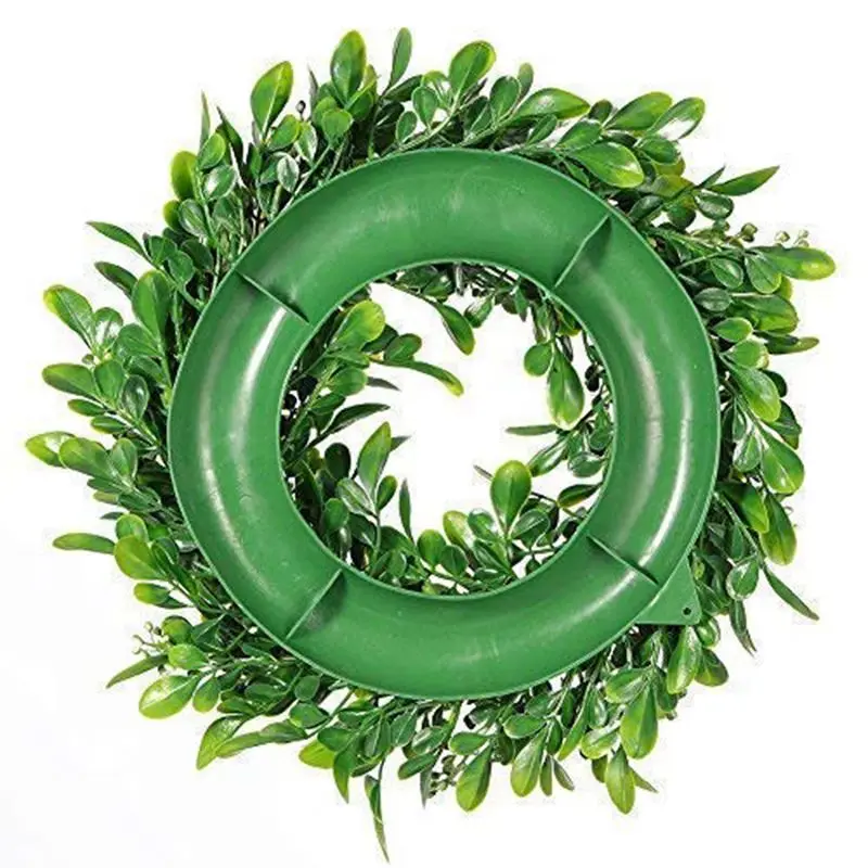 Горячая Распродажа Круглый венок искусственный зеленые листья для украшения