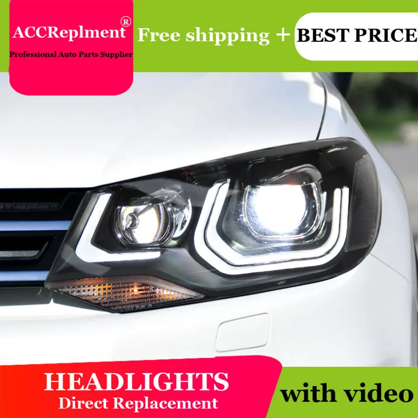 Авто. PRO головной светильник s для vw touareg 2011- Автомобильный Стайлинг Биксеноновые линзы светодиодный светильник направляющие DRL H7 Ксеноновые фары для vw touareg
