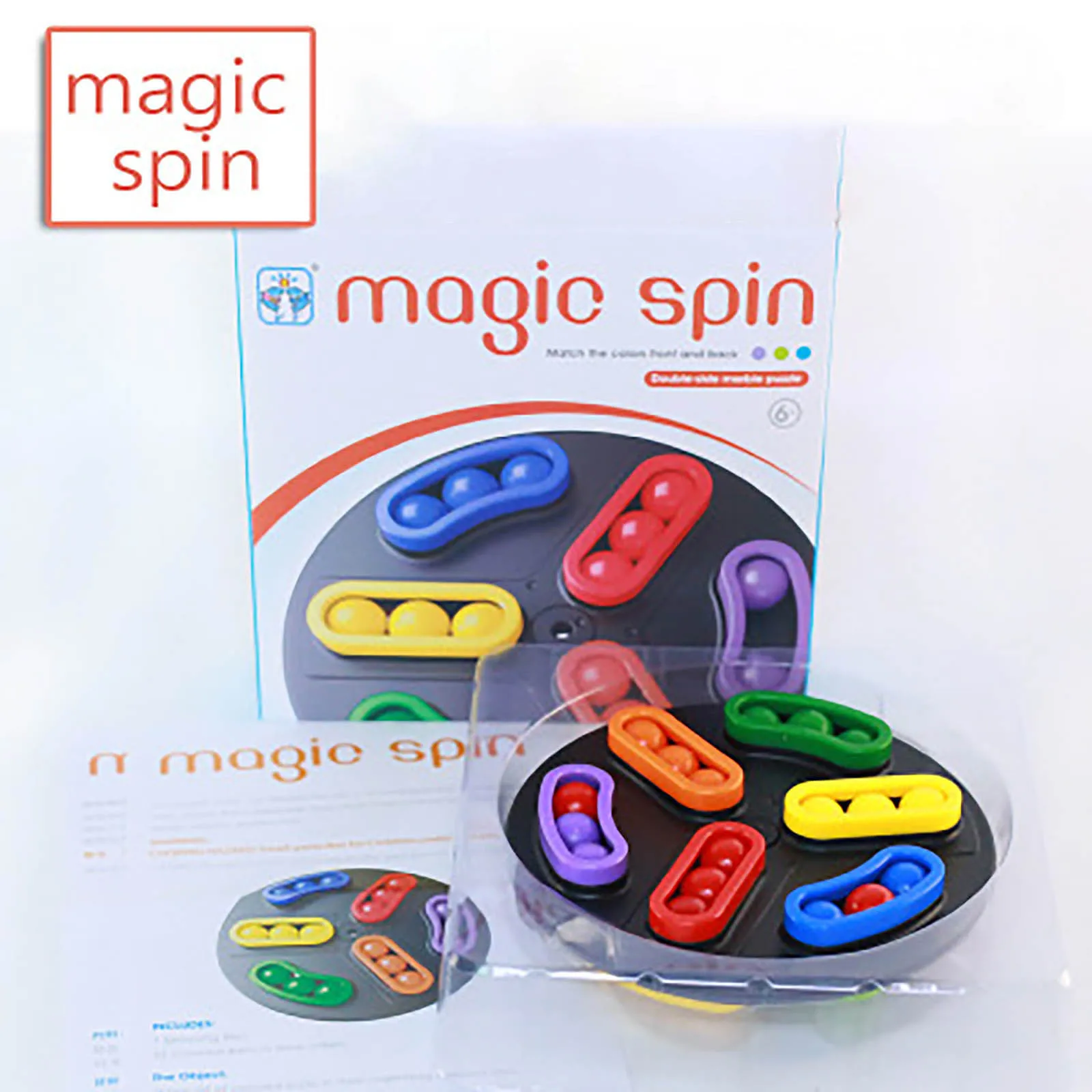 

C ognitive Education Rotating Magic Bead Game Children's Toy Magic B e an Plate Colorful Logic Games Magic Cube Rotating Toys