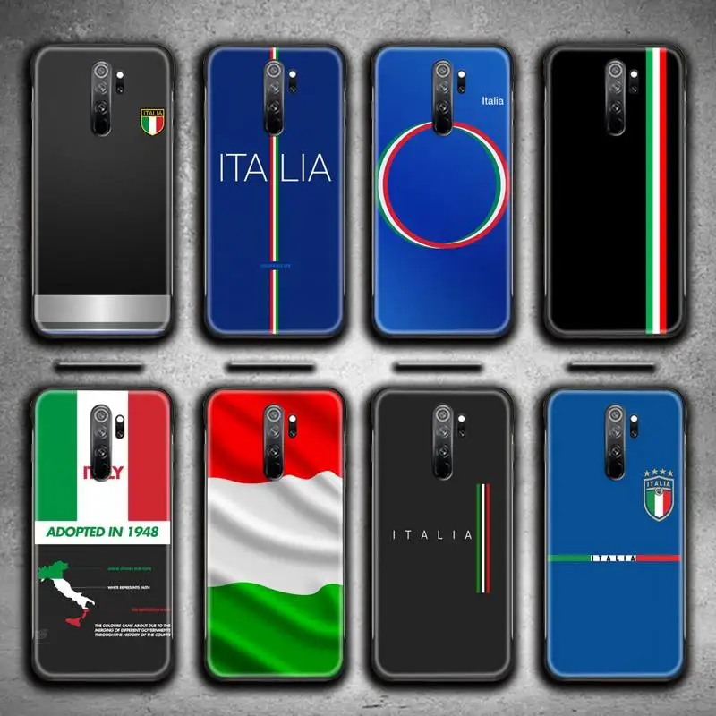 

italy flag Phone Case for Redmi 9A 9 8A 7 6 6A Note 10 9 8 8T Pro Max K20 K30 Pro
