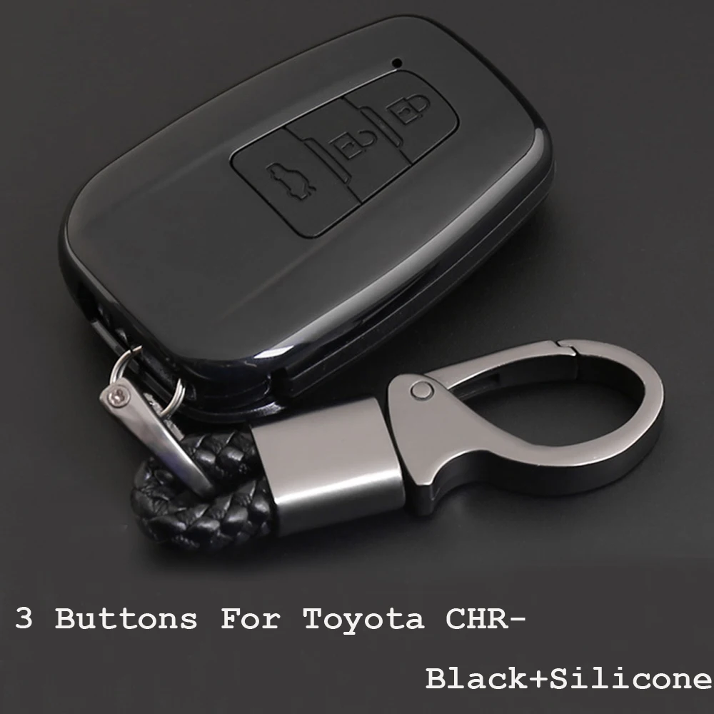 Набор автомобильных ключей из углеродного волокна для Toyota CHR Camry Prius Prado 2016 - 2018 Aygo