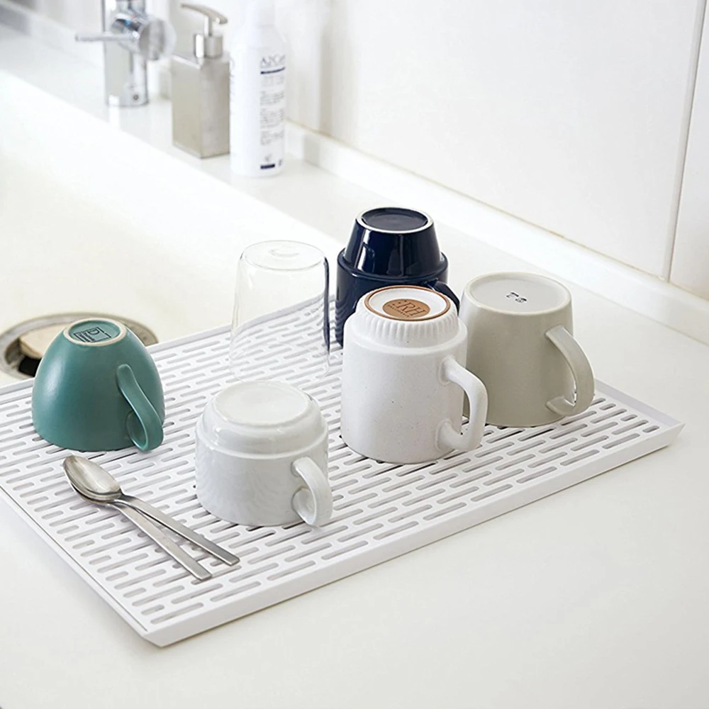 Горячее предложение силиконовый квадратный коврик для сушки посуды премиум