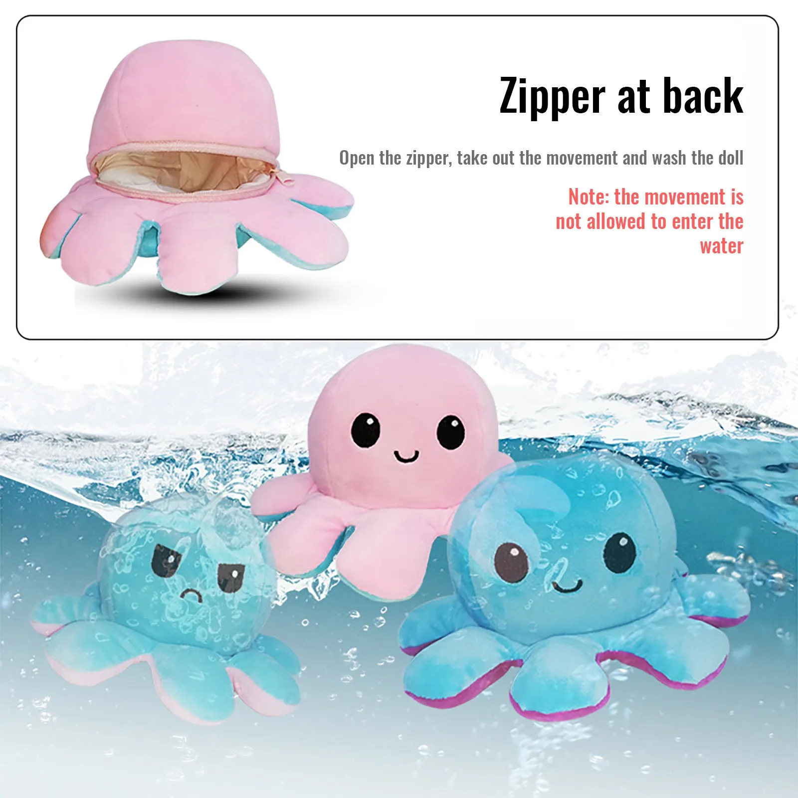 

Fidget Toys Two-side Plush Dolls Peluche Creative Mascots Double-sided Toys Popular Doll Squishy Soft Octopus Peluche Toys