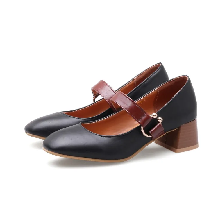 Женские туфли на высоком каблуке лодочки Тонкие в винтажном стиле с квадратным