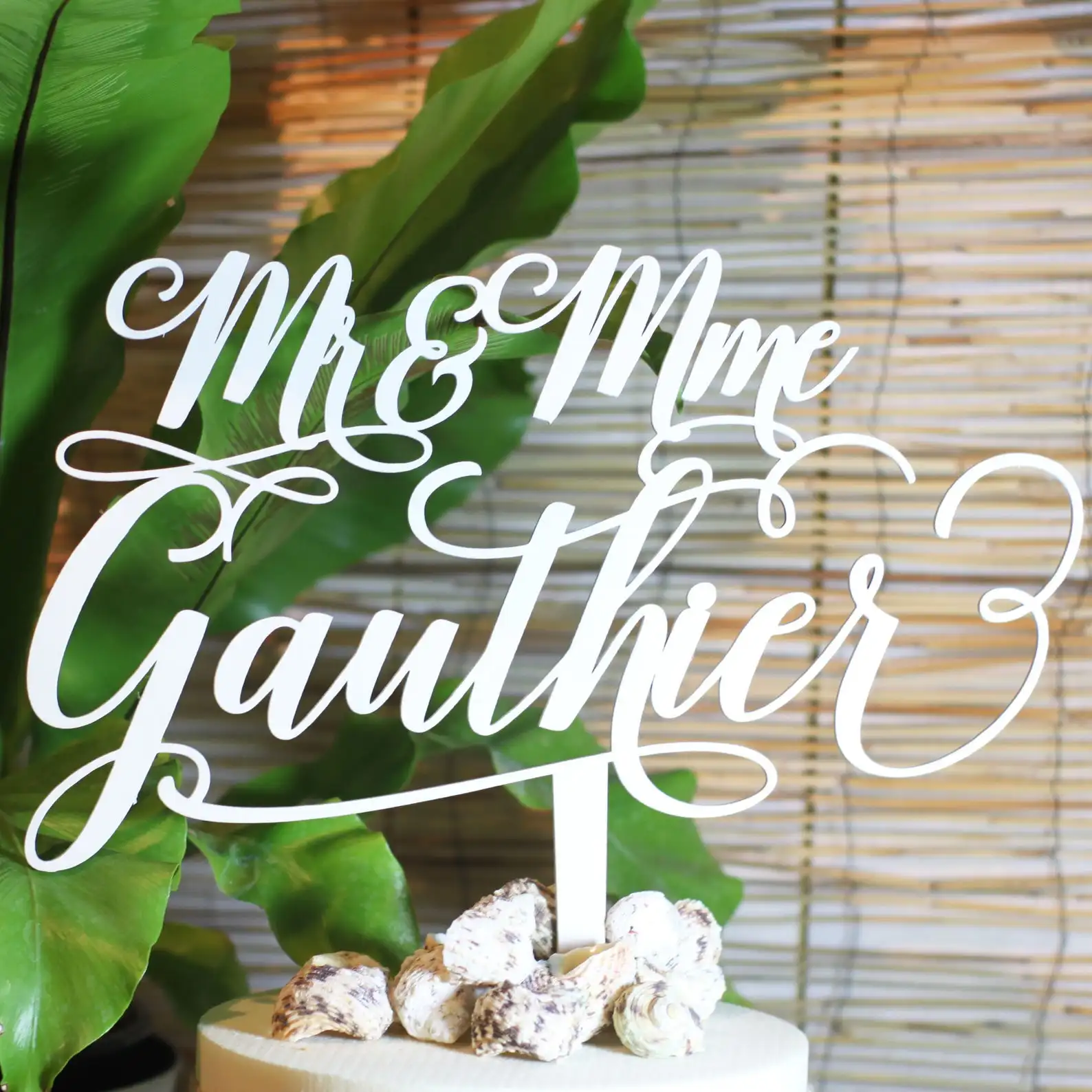 Цветочный венок топпер для свадебного торта точная лазерная резка