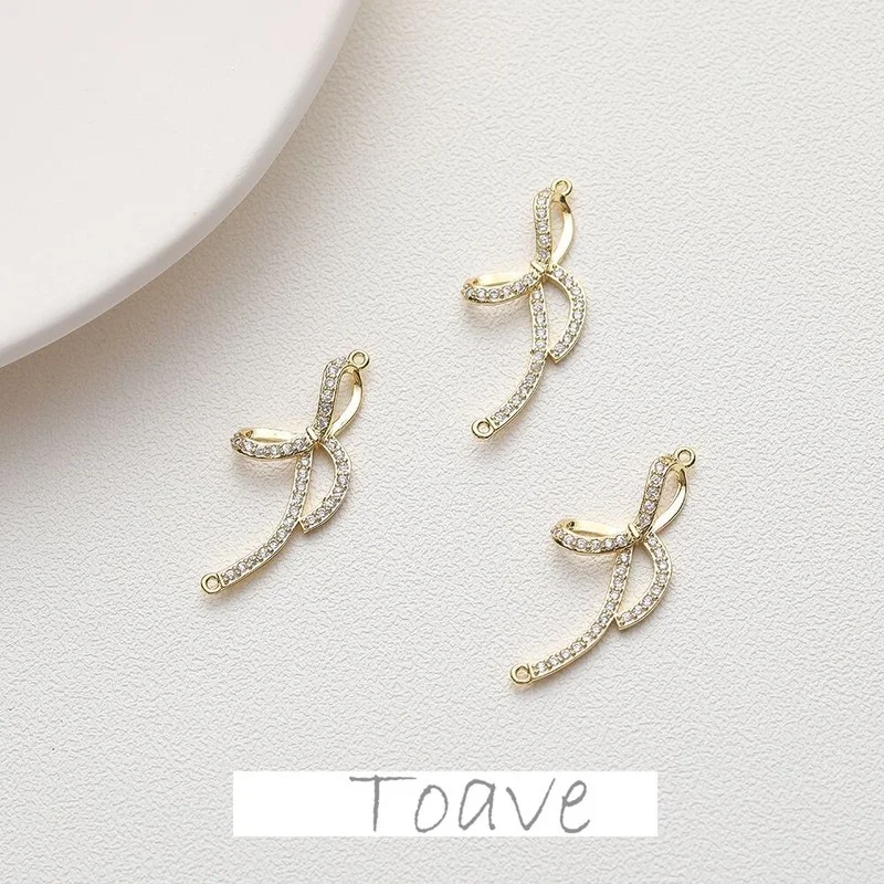 

Цветное покрытие 14K, двойной подвесной бант, фотоматериал ручной работы, медный фитинг