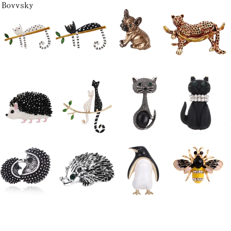 Гепард кошка сидя на дереве эмалированные броши в виде животных для женщин и