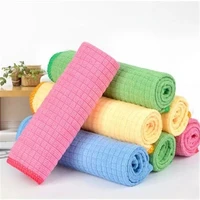 4pcs microfiber absorbent cleaning cloths non stick oil kitchen dish towel scouring pad motorcycle washing household daily tools