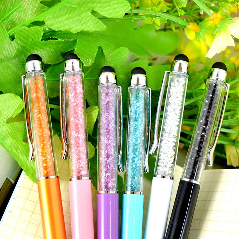 1 шт. кристальная ручка шариковые ручки для красоты стилус Touch 2 в алмазная
