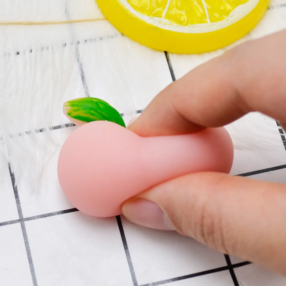 

1PC Mini peach Squeeze Funny Toy Soft Stress And Anxiety Relief Toys DIY Decor Antistress Relief Figet Toys Stress Toy 2021