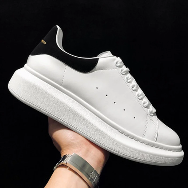 

Men's and women's high-end high-quality white shoes platform ladies sneakers casual couple shoes