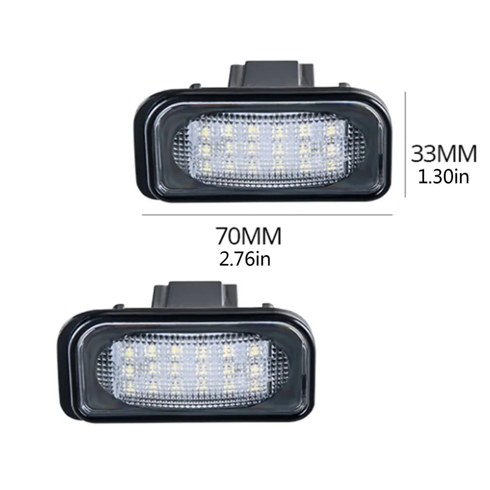 

2pcs/set License Plate Light Lamp Housing Parking Light Car Modification Replacement Part For Mercedes W203 4D Seda