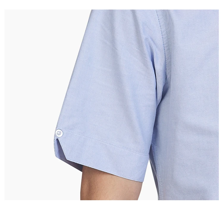 

2021 TB THOM Fashion Brand Shirts Men Slim Short Sleeve Casual Oxford Cotton Solid Men's Clothing Formal Business Shirt