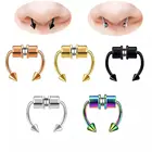 2021 имитация магнитной Перегородки Пирсинга кольцо для носа из сплава пирсинг кольцо для носа кольцо для перегородки для женщин Подарки модная Магнитная Имитация пирсинга