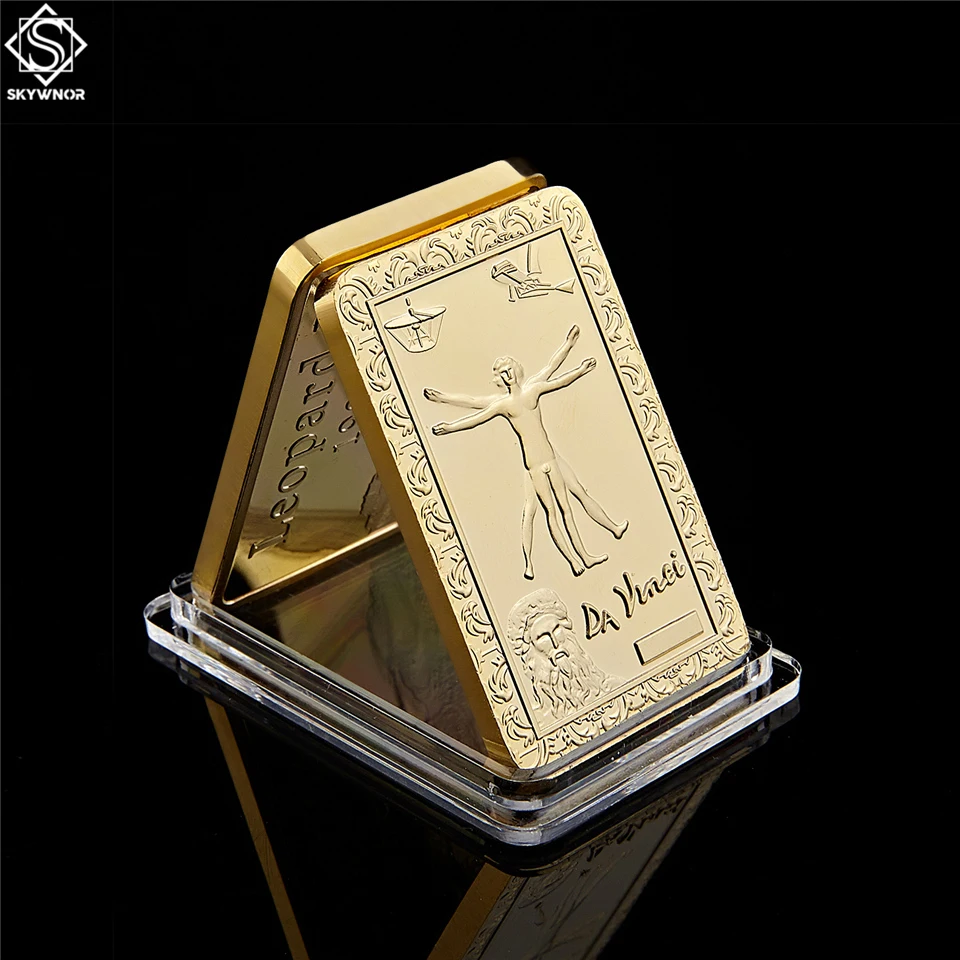

Gold Leonardo Da Vinci's Mona Lisa Smile Commemorative Gold Bullion Bar Drop Shopping