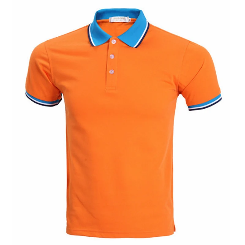 Рубашка поло мужская с коротким рукавом хлопок однотонная рабочая одежда 11