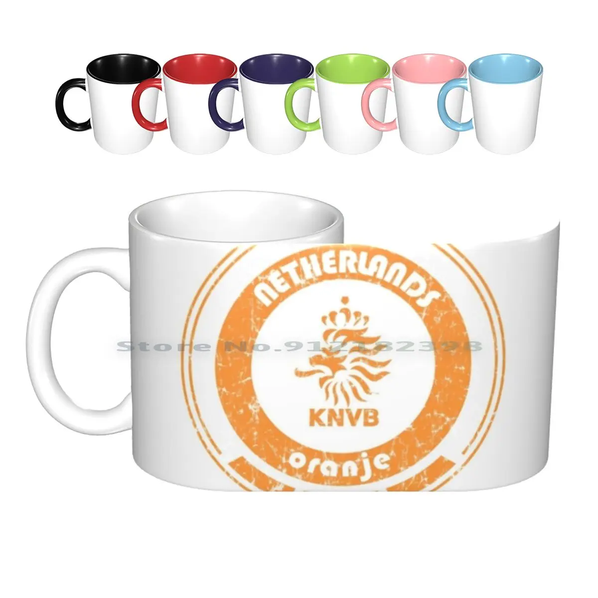 

Футбол-Tea m Нидерланды (состаренные) Керамические Кружки Кофейные чашки молочный чай Кружка Голландия Нидерланды оранжевый футбол