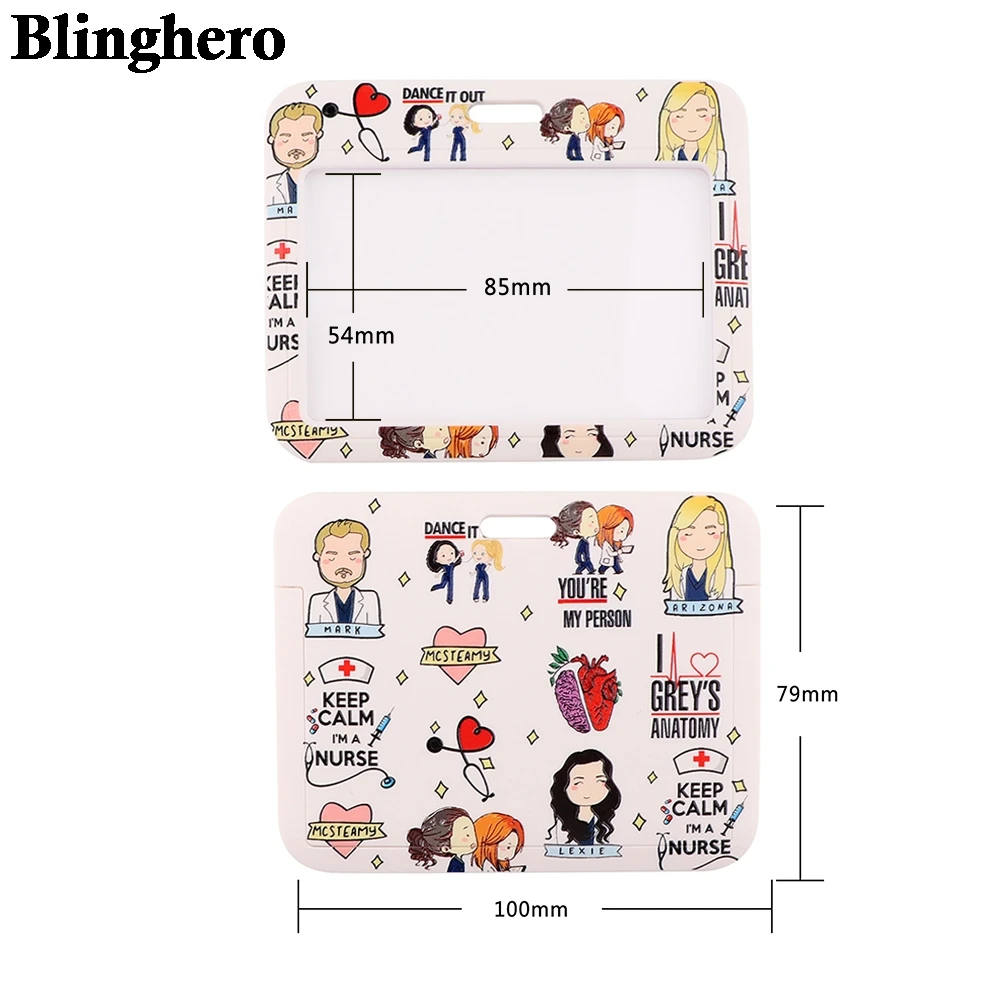 CA1392 Grey's Anatomy Lanyard Keychain Multifunction ID Card Badge Holder Camera USB Cell Phone Neck Strap Metal Key Ring