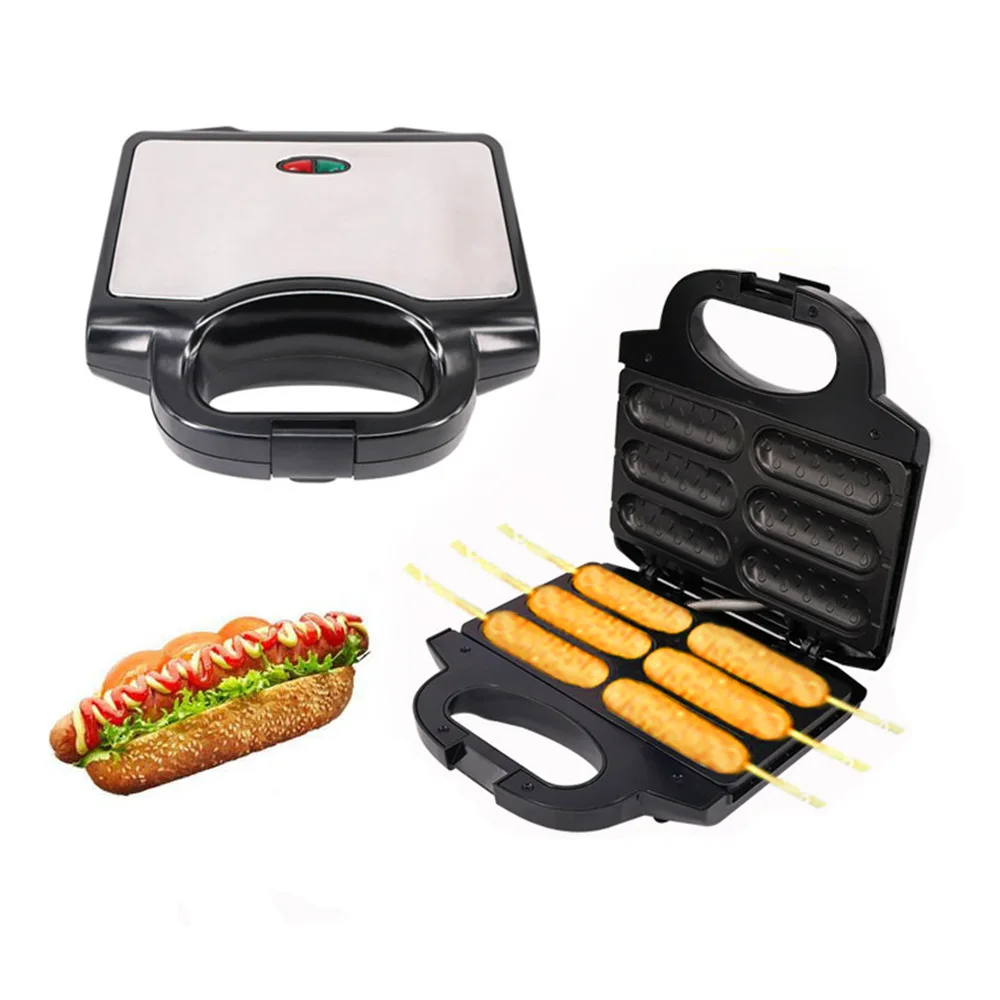 

Electric 850W Hot Dog Non-Stick Coating Waffles Maker Crispy Corn French Muffin Sausage Baking Machine For Breakfast