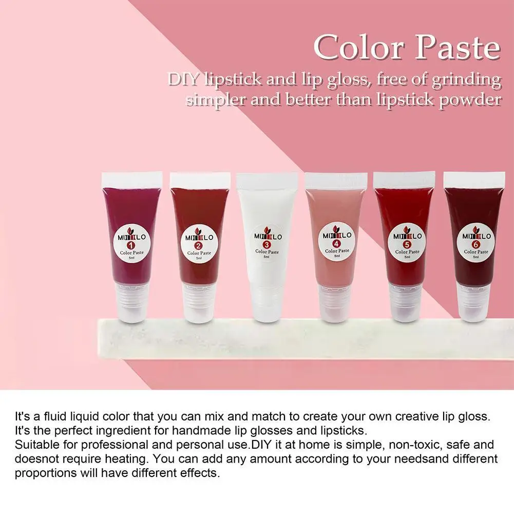 

6 Colors DIY Lip Gloss Base Oil DIY Moisturizing Lipstick Base Material Handmade For Lip Makeup Gloss Liquid Gel Lipstick B T6U6
