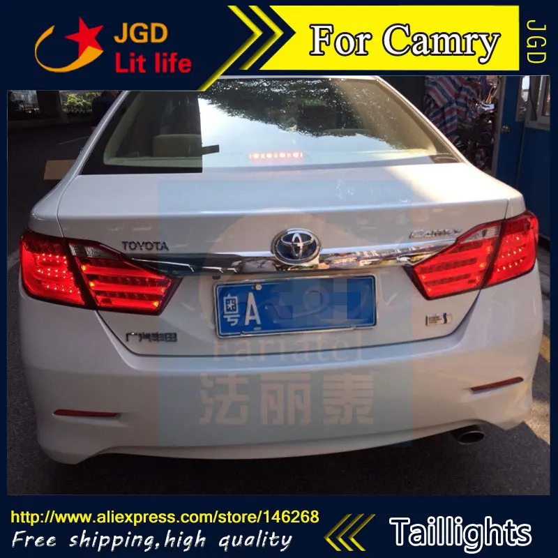 Car Styling tail lights for Toyota Camry 2012 2013 LED Tail Lamp rear trunk lamp cover drl+signal+brake+reverse | Автомобили и