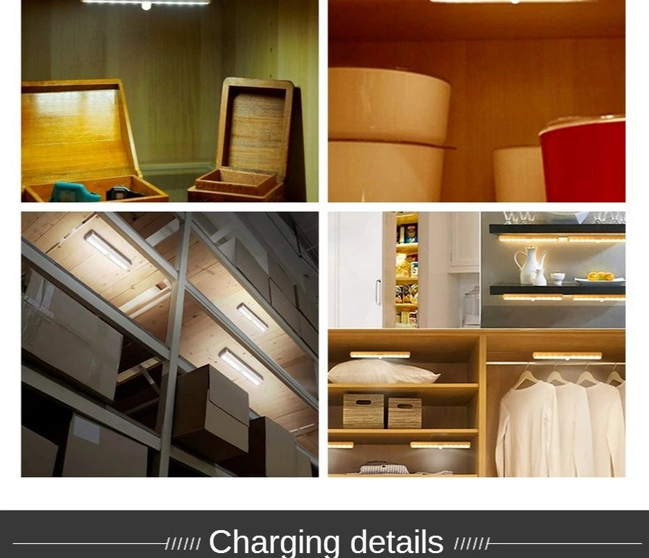 

Human body induction light bar USB battery charging LED cabinet light wardrobe light wireless light control led night light