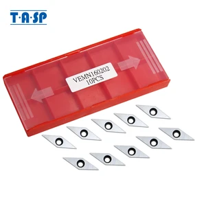 Алмазные карбидные вставки TASP, 10 шт., резак, токарная резка, долото, наконечник, Сменное лезвие для токарного станка, токарный станок, инструменты