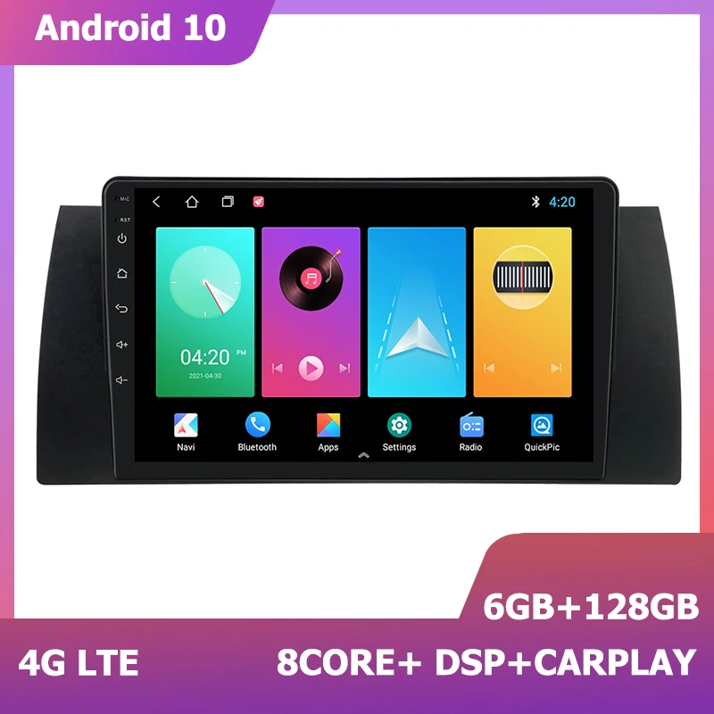 

HIRIOT Android 11 Navigation GPS Multimedia Stereo Player for BMW X5 E53 E39 1995-2003 Sat Navi 6+128G 2Din carplay 8core DSP