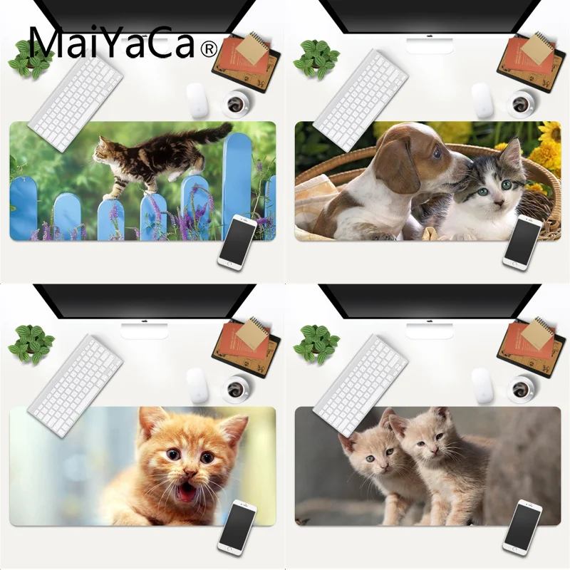 

MaiYaCa Vintage Cool kitten Keyboard Gamer Gaming Mouse pads Gaming Mouse Pad Large Deak Mat 700x300mm for overwatch/cs go