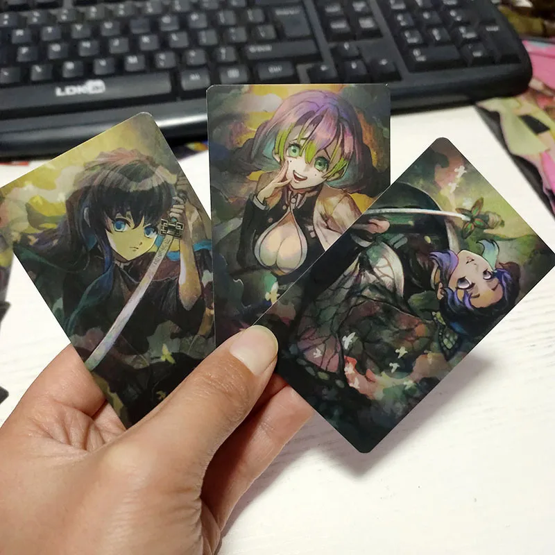 

9pcs Anime Demon Slayer: Kimetsu No Yaiba Kamado Tanjirou Postcard Post Cards Sticker Artbook Gift Cosplay Props Book Set Gifts