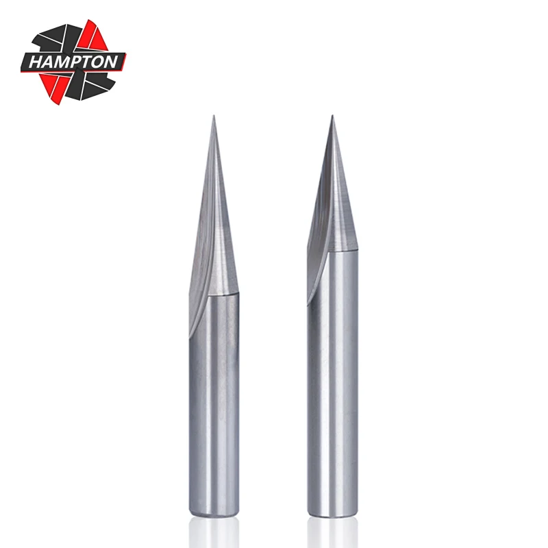 

1/4 Shank Milling Cutter 2 Flute Straight V Bit 6.35mm 15 20D CNC Engraving Bit for Hard Wood Milling Tool Wood Router Bit