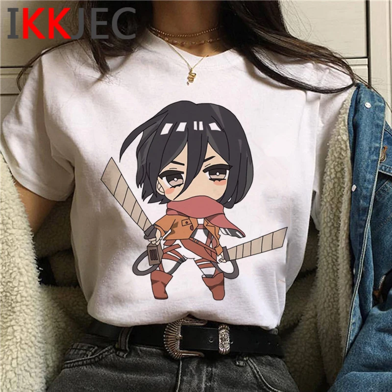 

attack on titan shingeki no kyojin t-shirt men plus size 2021 couple clothes t-shirt couple clothes white t shirt