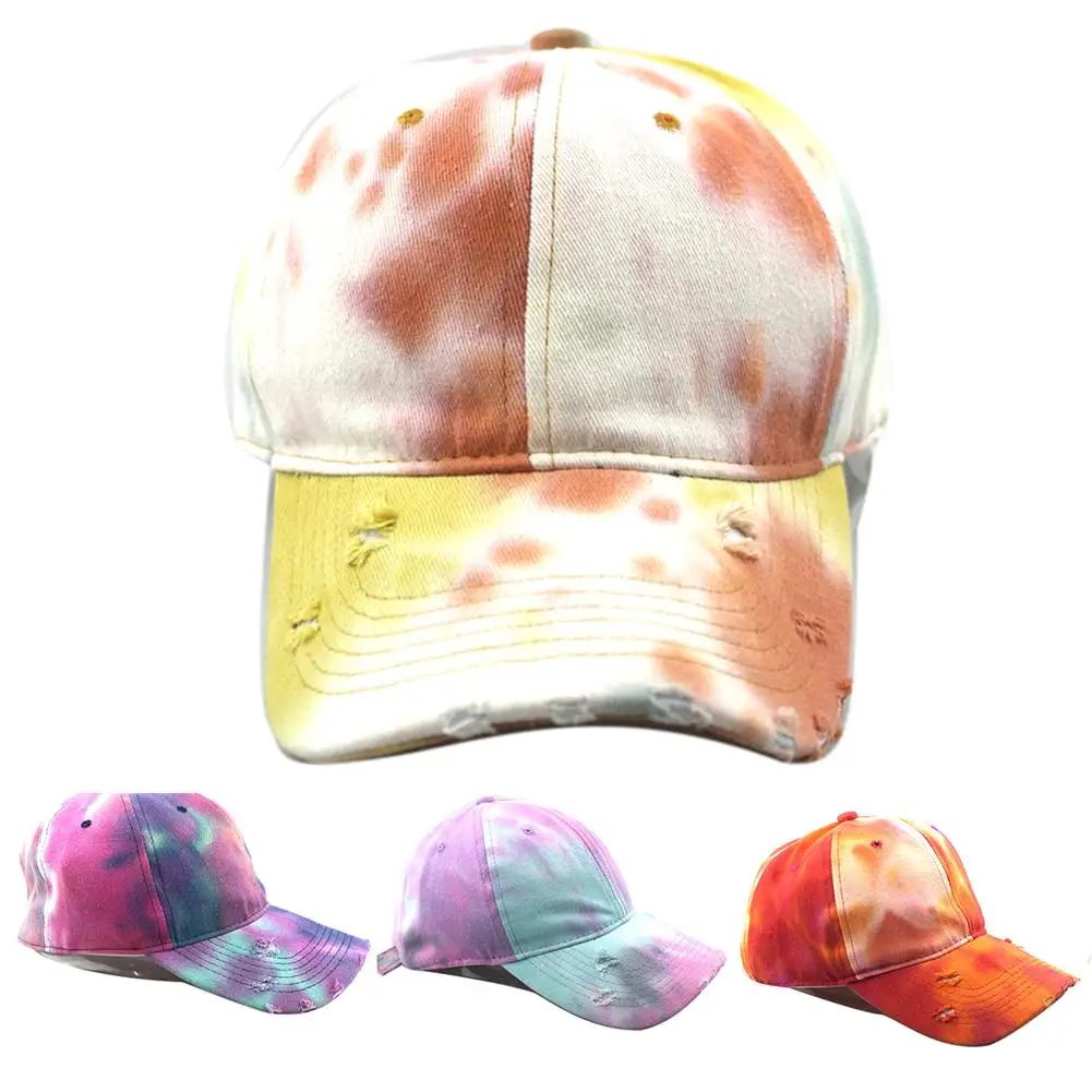 

Unisex Stylish Tie Dye Anti UV Breathable Outdoor Sports Cotton Hat Baseball Cap Cap Spring Summer Hat Cotton Baseball Cap hat