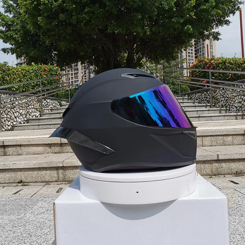Новое поступление мотоциклетный шлем унисекс Полнолицевой шлем casco зимний сезон Безопасный черный шлем dot утвержден