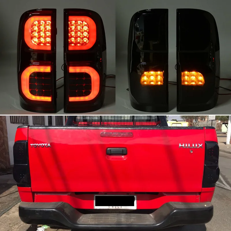 2 шт. светодиодные задние светильник для Toyota Hilux Vigo KUN26 SR SR5 напарник 2004 2015 хвост
