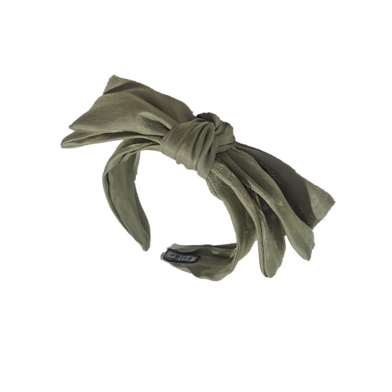 

Korea Double Layer Large Bow Hair Accessories for Women Fabric Hair Bands Hair Bows for Girls Wide Side Winter Headband Turban