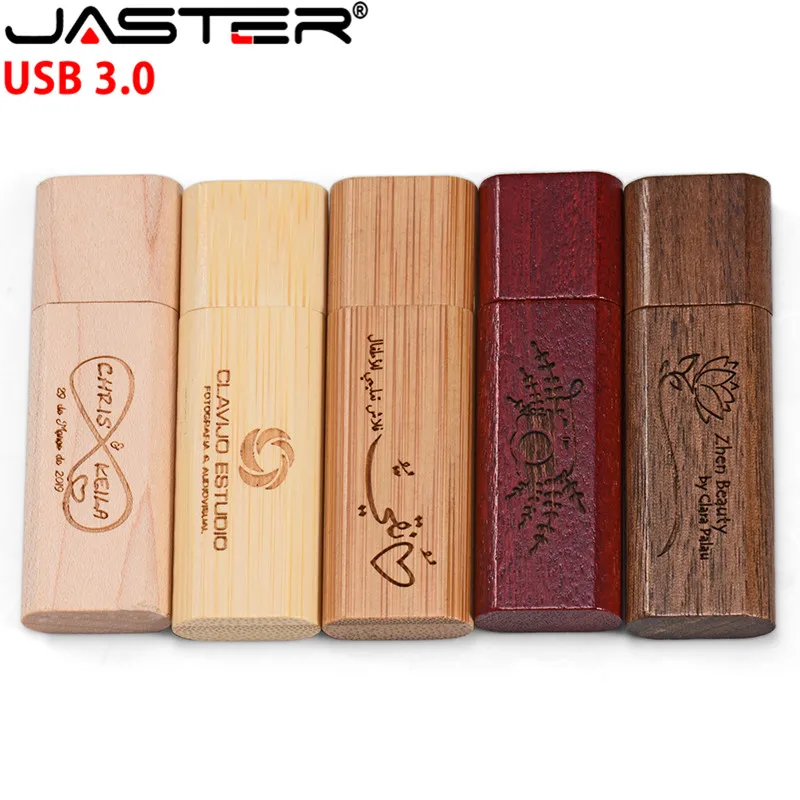 

JASTER LOGO maple Wood/Walnut wood pendrive 4gb 8gb 16gb 32gb usb3.0 usb Flash Drive gift pendrive