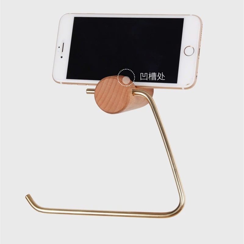 Скандинавский держатель для салфеток ванной деревянный железный Золотой