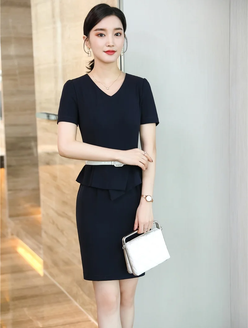 Летняя футболка с коротким рукавом стройные бедра платье для женщин бизнес