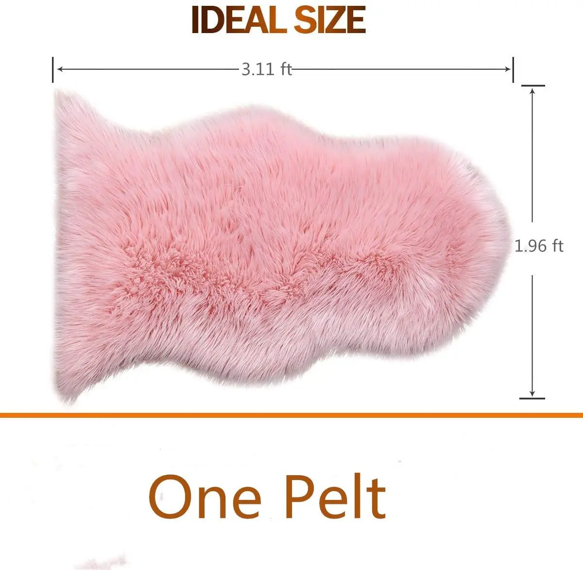 

OKAYDA Genuine New Zealand Sheepskin Area Rug Soft Lambskin Decorative Rug for Bedroom Sofa Floor One Pelt