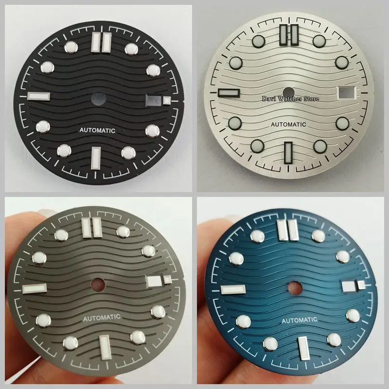 

31mm Sterile Watch Dial Black/Silver/Grey/Blue Dial Fit NH35 ETA 2836/2824 DG2813/3804 Miyota 8215 821A Movement