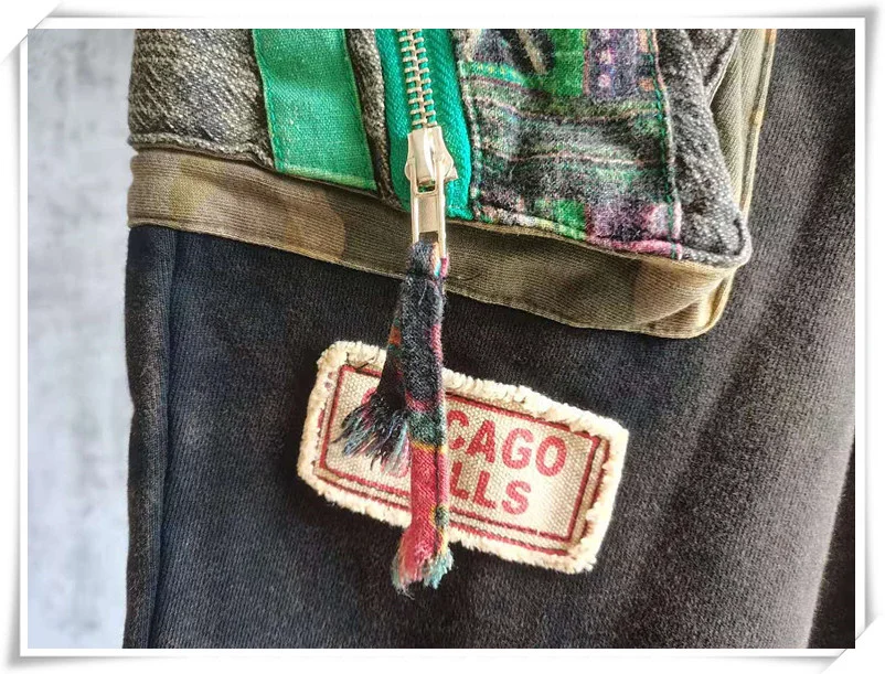 

LYUZHE Vintage Personality Pocket Harem Pants Women 2021 Autumn Elastic Waist Patchwork Trousers Oversize Female Pants QDY210