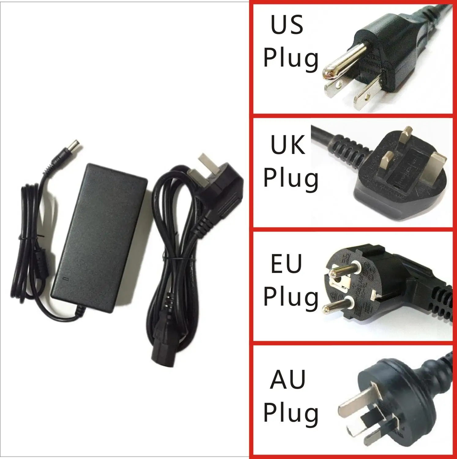 12V 3.3A AC DC адаптер для ЖК-зарядного устройства Шнур питания Кабель сетевой PSU
