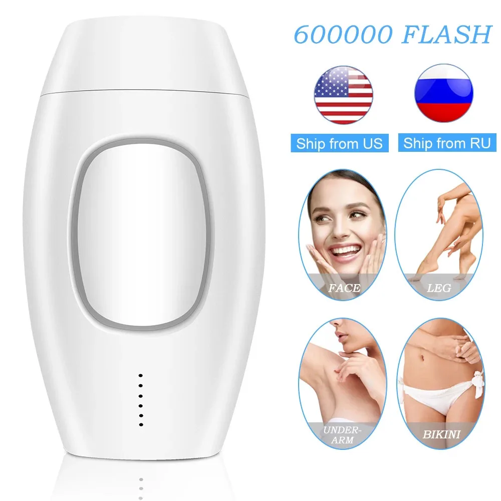 

Professional Permanent IPL Laser Depilator 600000 flash LCD laser hair removal Photoepilator head painless hair remover machine