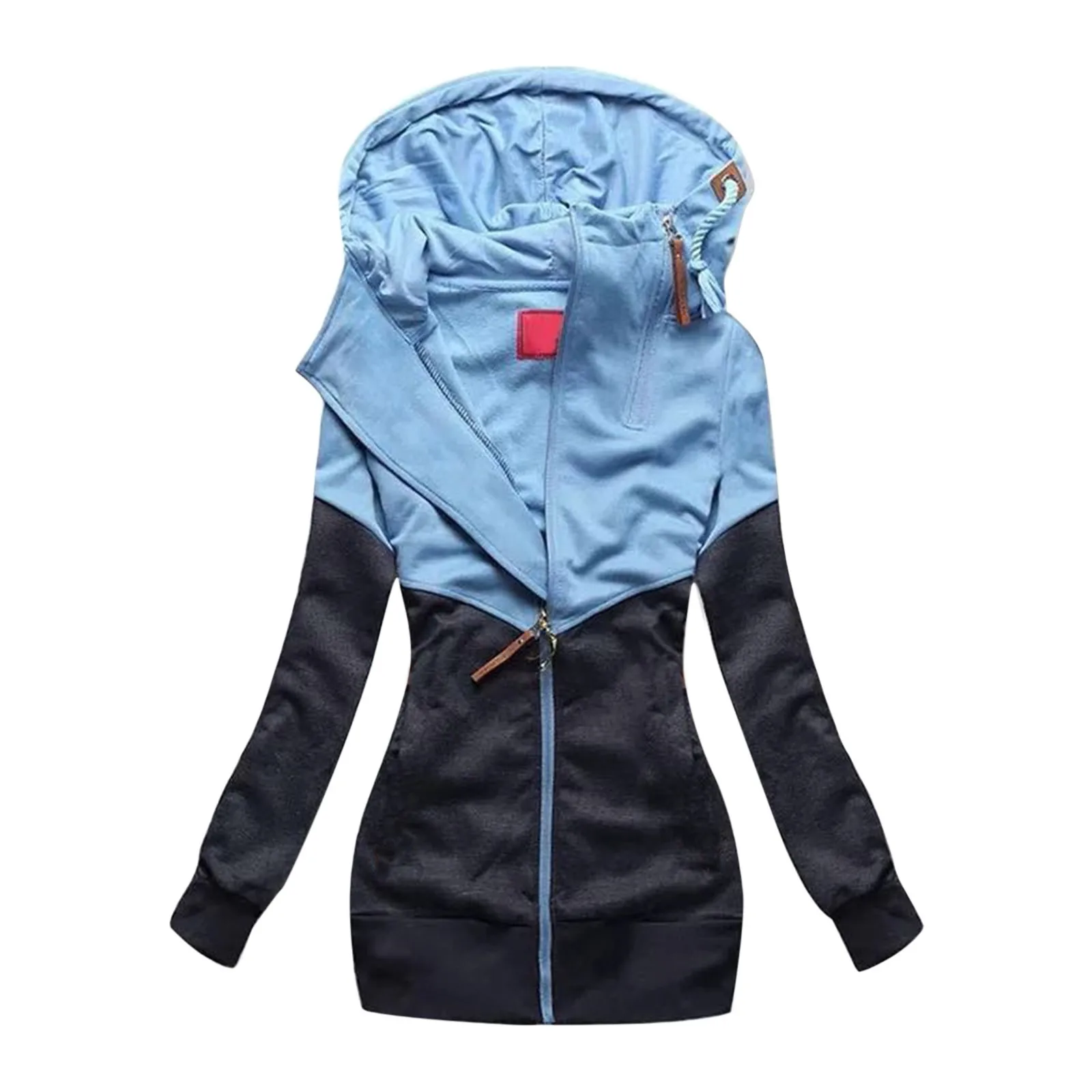 Женские толстовки на осень и зиму Повседневная Толстовка модная длинная уличная