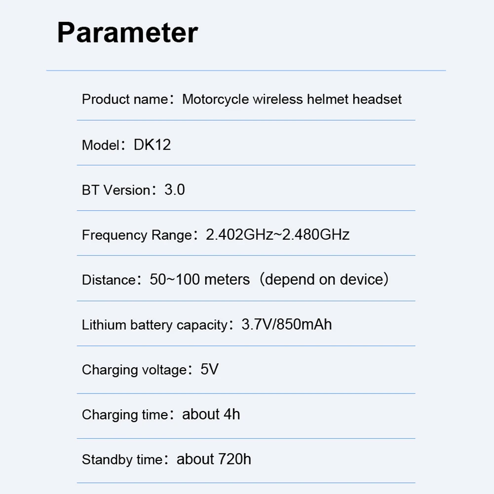 Перезаряжаемый Bluetooth-совместимый мотоциклетный шлем гарнитура портативные